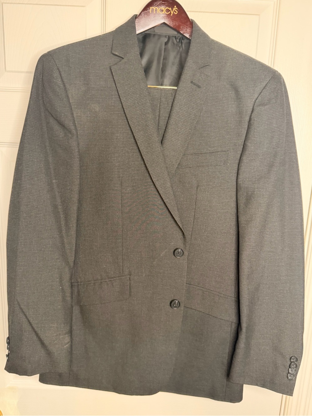 Kenneth Cole Reaction Men's Charcoal Gray Two-Button Suit Jacket